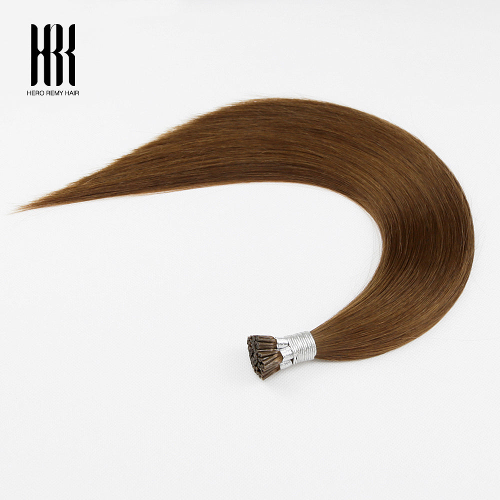 Micro Ring I Tip Remy Human Hair Extensions Pure Colour 18” (45cm)