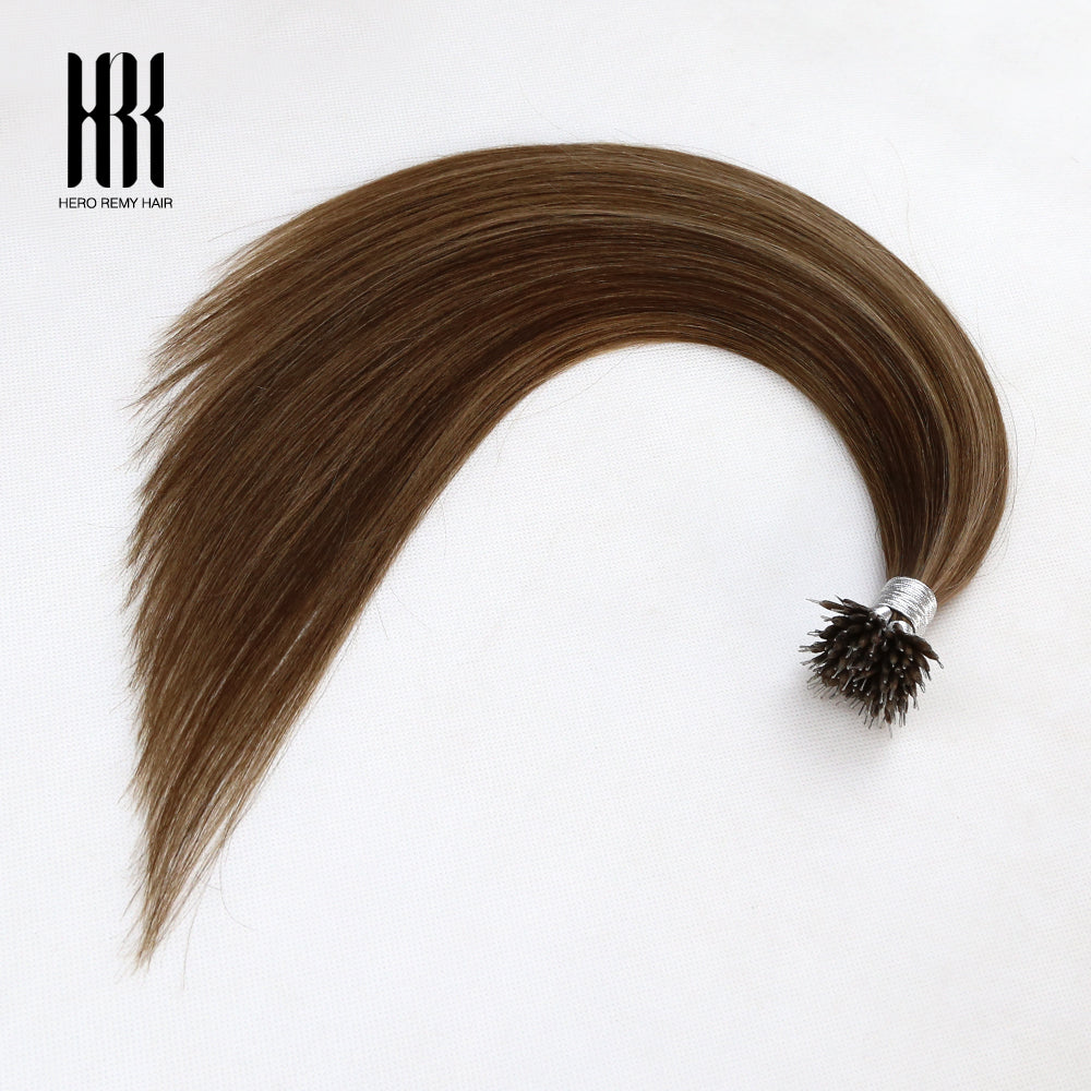 Nano Ring Remy Human Hair Extensions Piano Colour 20” (50cm)