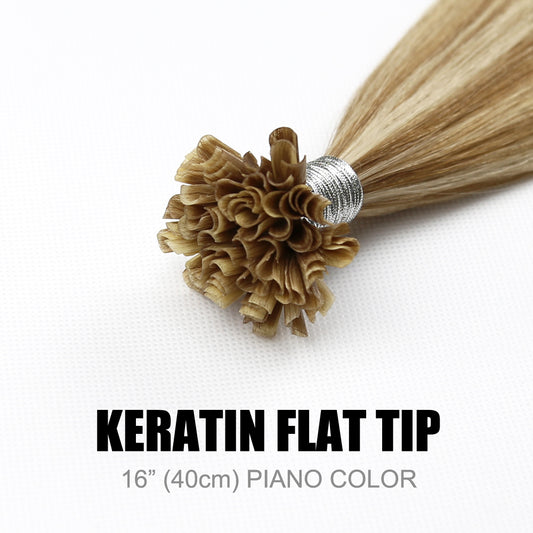 Keratin U Tip Remy Human Hair Extensions Piano Colour 16” (40cm)