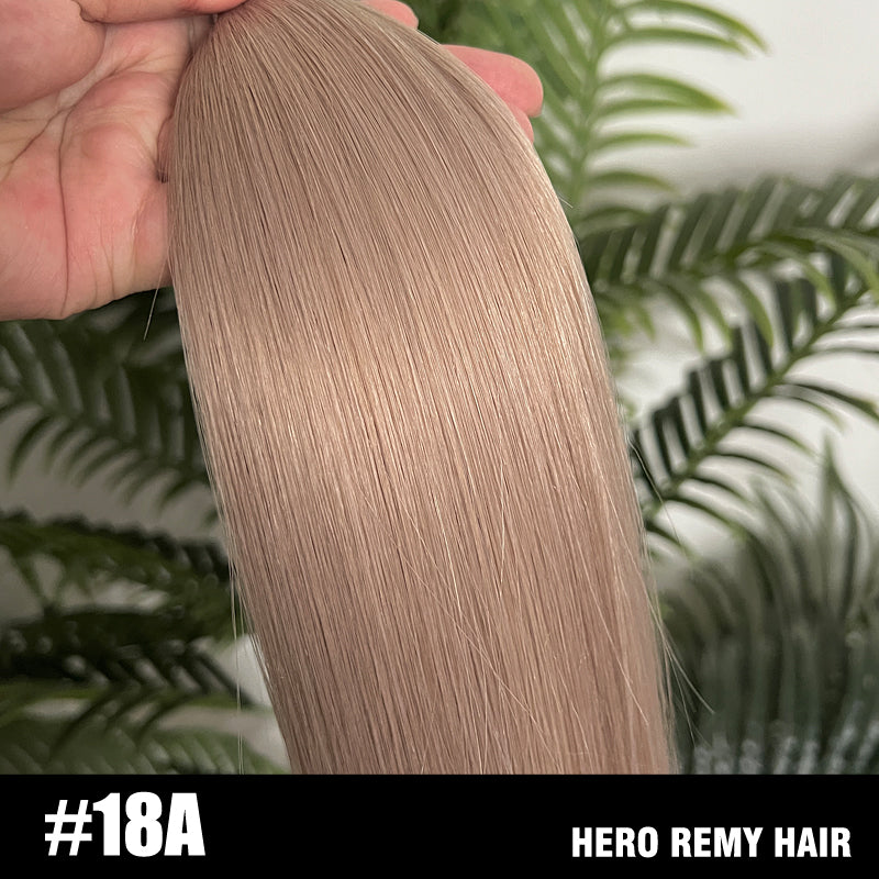 Nano Ring Remy Human Hair Extensions Pure Colour 18” (45cm)