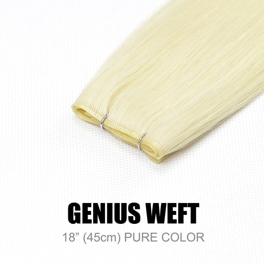 Genius Weft Hair Extensions Pure Colour 18” (45cm)