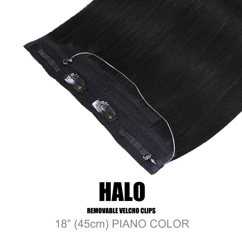 Extensions de cheveux humains Remy, couleur piano, 40 cm (16 pouces), embouts en silicone et nano-perles
