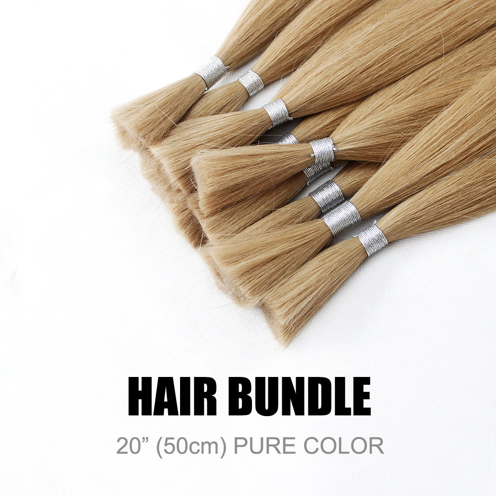 Bundles Raw Hair Bulk Hair Extensions Pure Colour 20” (50cm)