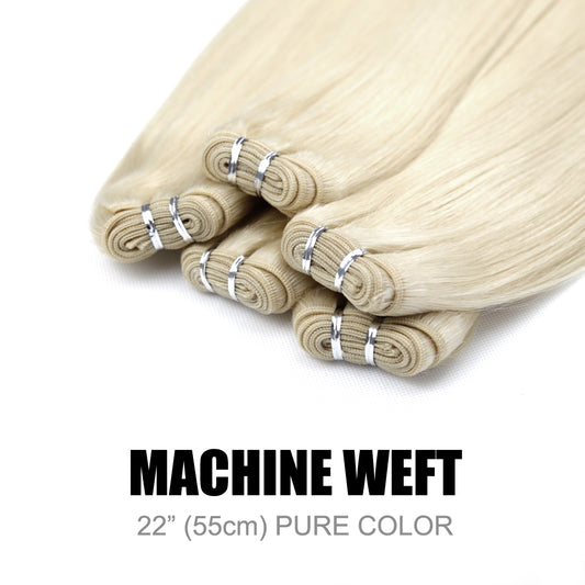 Machine Weft Hair Extensions Pure Colour 22” (55cm)