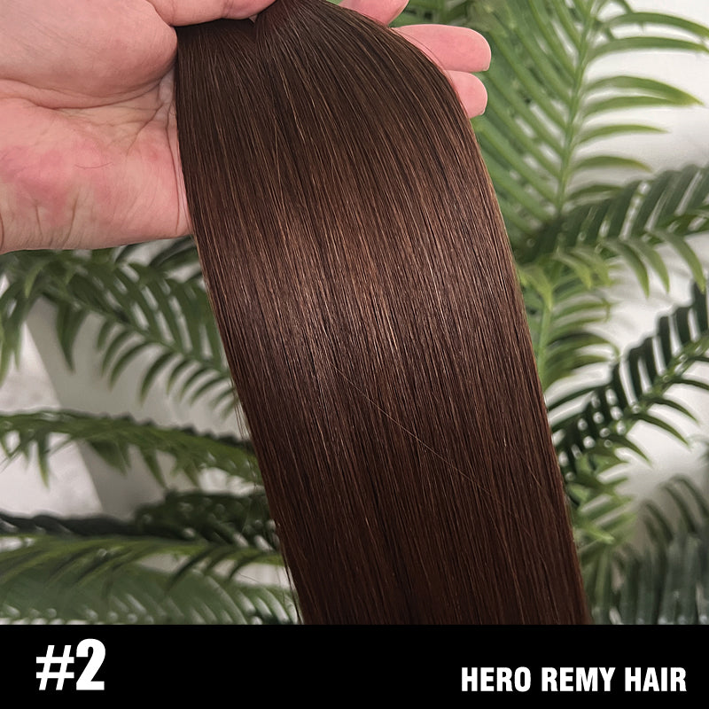 Nano Ring Remy Human Hair Extensions Pure Colour 18” (45cm)