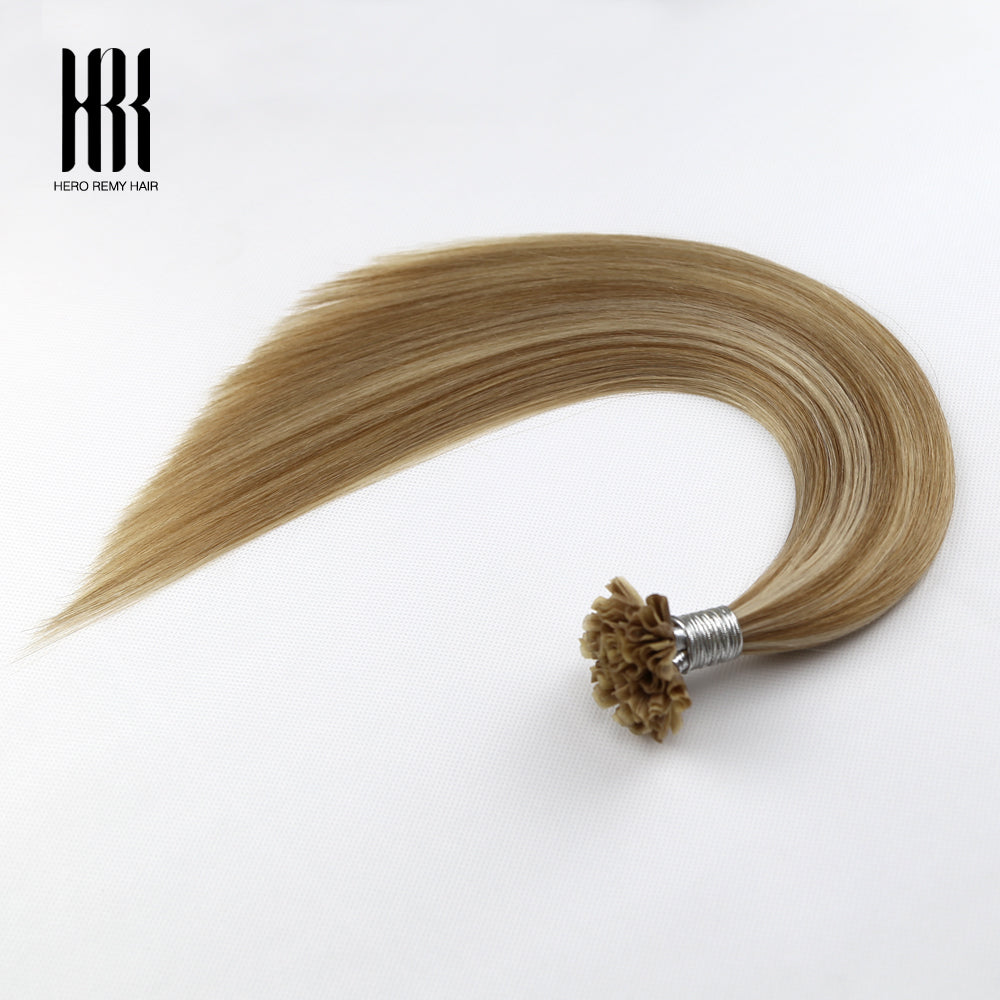 Keratin U Tip Remy Human Hair Extensions Piano Colour 18” (45cm)