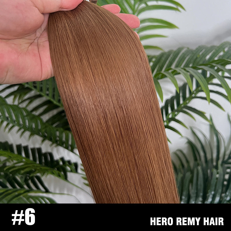 Nano Ring Remy Human Hair Extensions Pure Colour 18” (45cm)