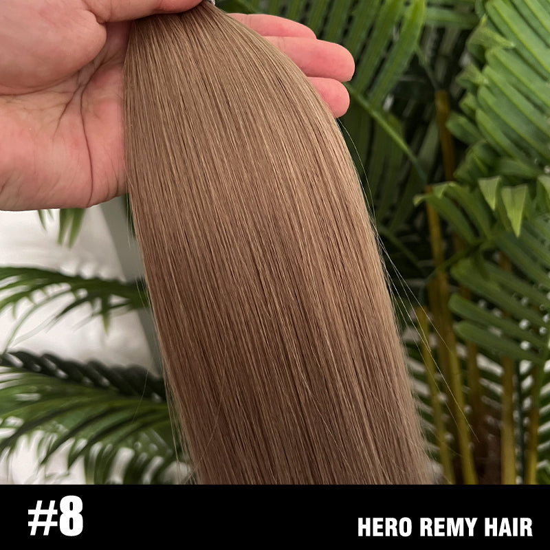 Nano Ring Remy Human Hair Extensions Pure Colour 18” (45cm)