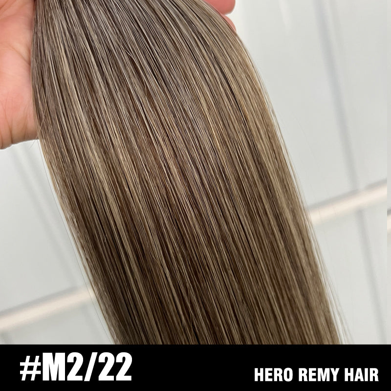 Nano Ring Remy Human Hair Extensions Mixed Colour 18” (45cm)