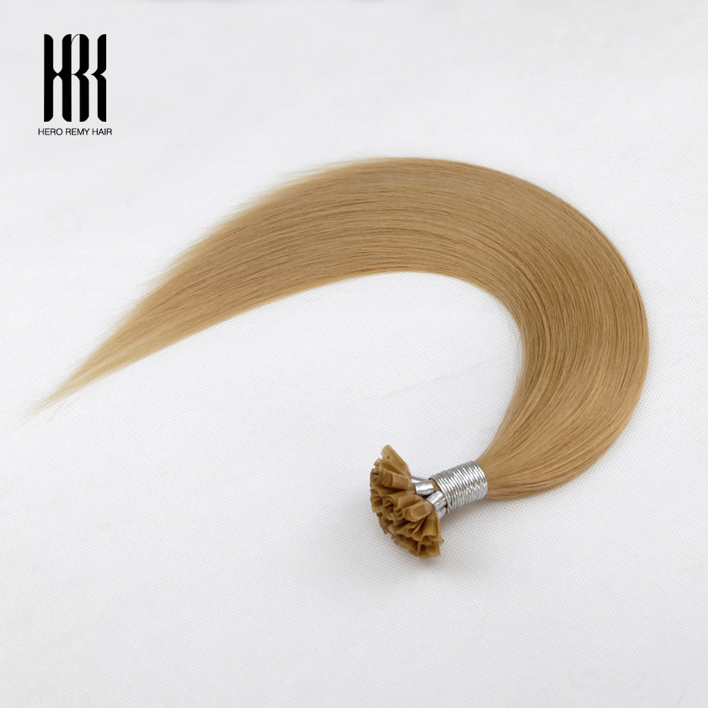 Keratin U Tip Remy Human Hair Extensions Pure Colour 16” (40cm)