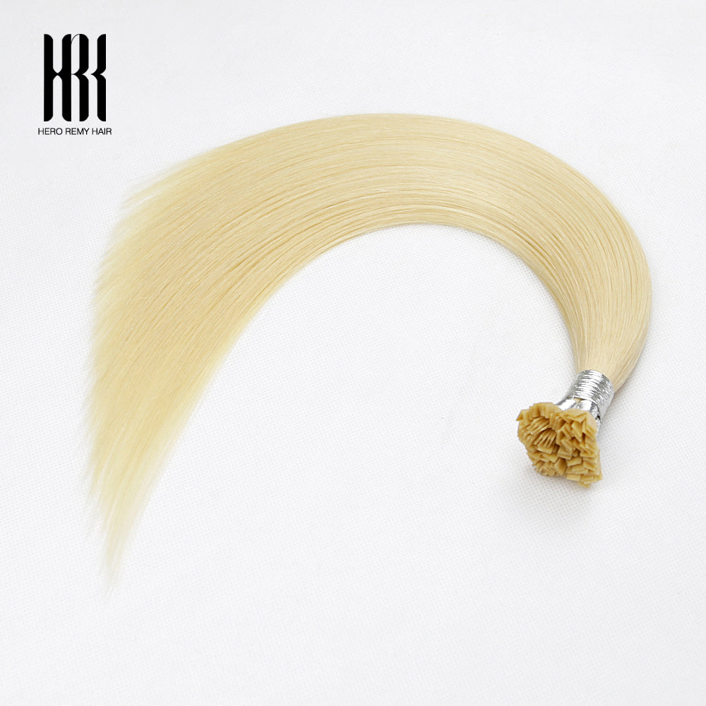 Keratin Flat Tip Remy Human Hair Extensions Pure Colour 22” (55cm)